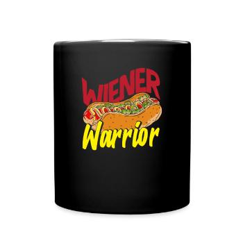 Wiener Warrior Hot Dog Fan - Tasse einfarbig - Schwarz - Vorne