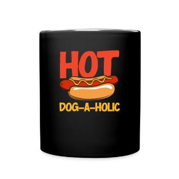 Hot Dog Lover: Dog-A-Holic Fun - Full Colour Mug - black - Front