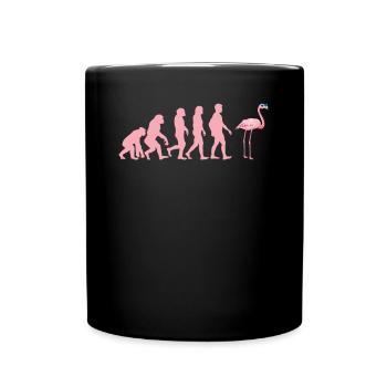 Pink Flamingo Evolution Flamingo Bird - Full Colour Mug - black - Front