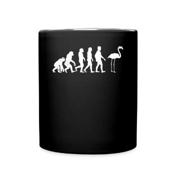 Pink Flamingo Evolution Flamingo - Full Colour Mug - black - Front