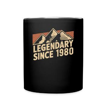 Legendary since 1980 Birthday - Full Colour Mug - black - Front