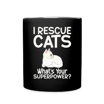 Cadeaux de sauvetage de chat - Mug uni - noir - Devant