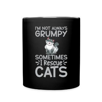 Cat Rescue Gifts - Tasse einfarbig - Schwarz - Vorne