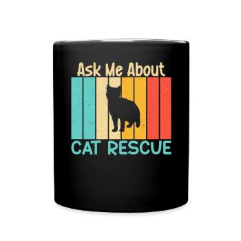 Cadeaux de sauvetage de chat - Mug uni - noir - Devant