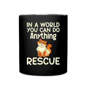 Cadeaux de sauvetage de chat - Mug uni - noir - Devant