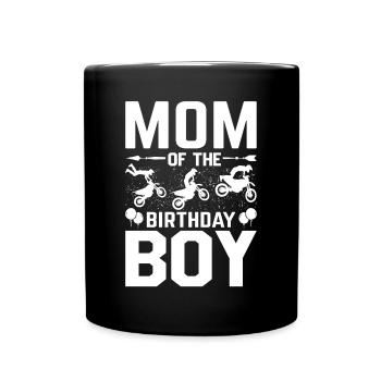 Dirt Bike Mom Biker Offroad Motorcycle Mom Of Birth - Full Colour Mug - black - Front