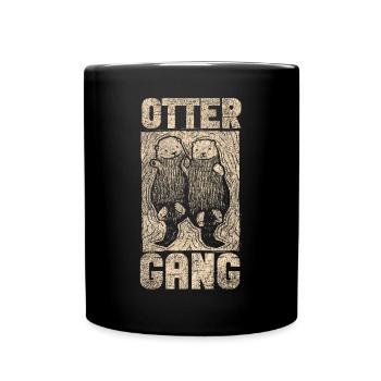 Otter Otter Gang - Tasse einfarbig - Schwarz - Vorne