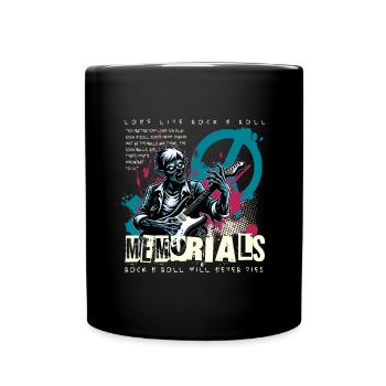 Rock & Roll T-Shirt, -Vintage Rock & Roll T-Shirt - Tasse einfarbig - Schwarz - Vorne
