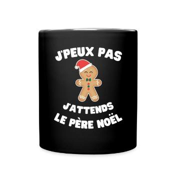 I can't I'm waiting for Santa Claus - Full Colour Mug - black - Front