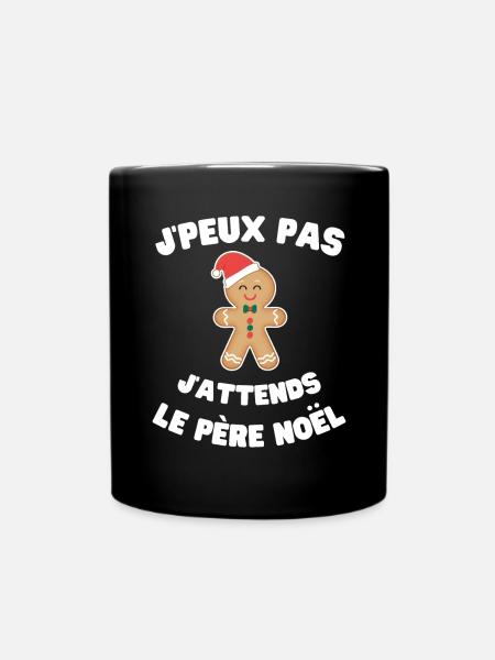 Ich kann nicht, ich warte auf den Weihnachtsmann - Tasse einfarbig - Schwarz