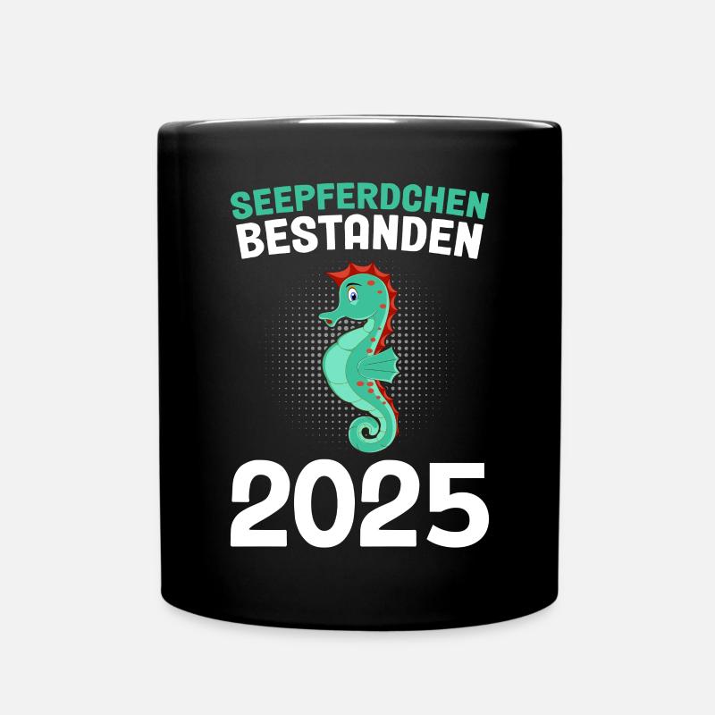 Seepferdchen bestanden 2025 - Tasse einfarbig - Schwarz