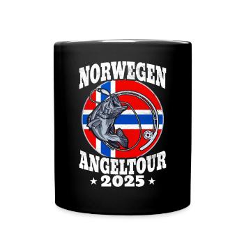 Angeltour Norwegen 2025 - Tasse einfarbig - Schwarz - Vorne