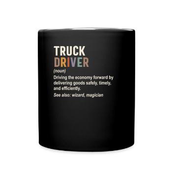 Truck Driver - Full Colour Mug - black - Front