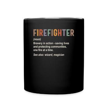 Firefighter - Full Colour Mug - black - Front
