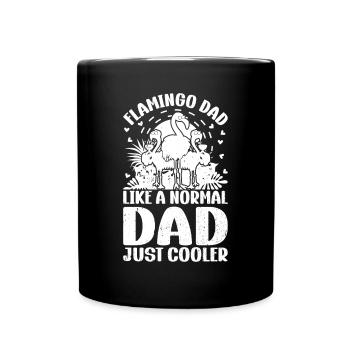 Papa flamant rose comme un papa normal, juste plus frais - Papa - Mug uni - noir - Devant