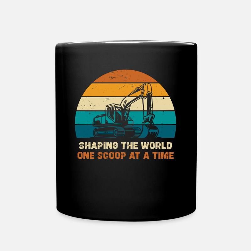 Façonnez le monde avec chaque élévateur d’excavatrice - Mug uni - noir