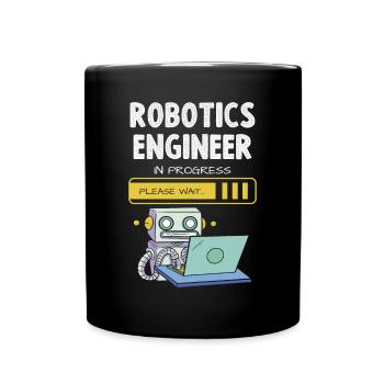 Robotics Engineer In Progress Please Wait - Full Colour Mug - black - Front