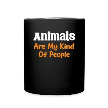 Les amoureux des animaux sont mon genre de personnes - Mug uni - noir - Devant