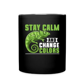 Chameleon Gifts - Tasse einfarbig - Schwarz - Vorne