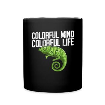 Chameleon Gifts - Tasse einfarbig - Schwarz - Vorne