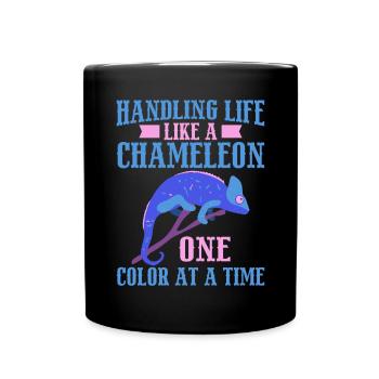 Chameleon Gifts - Tasse einfarbig - Schwarz - Vorne
