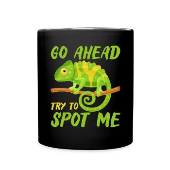 Chameleon Gifts - Tasse einfarbig - Schwarz - Vorne