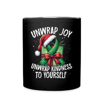 Pack joy and kindness for yourself - Full Colour Mug - black - Front