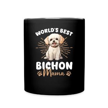 Bichon frisé Groovy Bichon Mama - Mug uni - noir - Devant