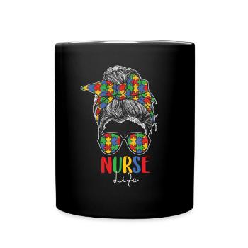 Autismus Awareness Day Autist Geschenk - Tasse einfarbig - Schwarz - Vorne
