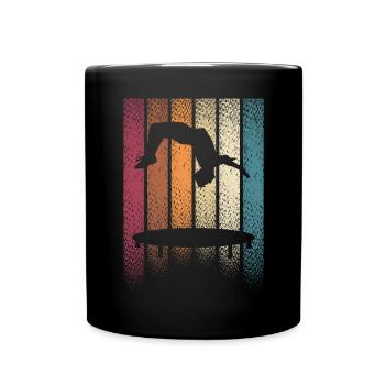 Backflip Salto Akrobatik Parkour Turnen Geschenk - Tasse einfarbig - Schwarz - Vorne