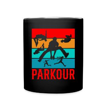 Backflip Salto Akrobatik Parkour Turnen Geschenk - Tasse einfarbig - Schwarz - Vorne