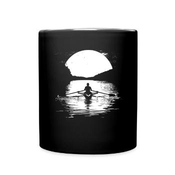 Rudern Grafik - Tasse einfarbig - Schwarz - Vorne