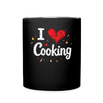 I Love Cooking Cooking Cooking Kitchen Cooking Cook - Full Colour Mug - black - Front