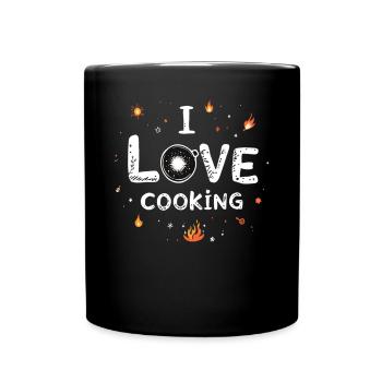 I Love Cooking Cooking Cooking Kitchen Cooking Cook - Full Colour Mug - black - Front