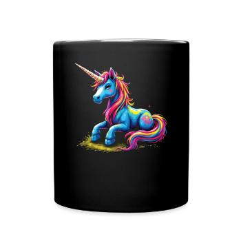 Cute Unicorn Magical Gift Idea Unicorn Fans - Full Colour Mug - black - Front