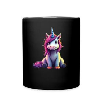 Cute Unicorn Magical Gift Idea Unicorn Fans - Full Colour Mug - black - Front