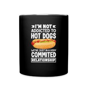 L’amour des hot-dogs pour les fans : pas accro - Mug uni - noir - Devant
