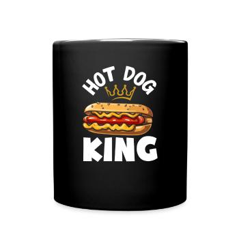 Hot Dog King Coronation Food Fun - Full Colour Mug - black - Front