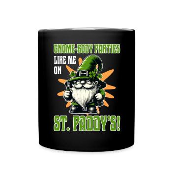 Drôle de gnome Conception de la Saint-Patrick - Mug uni - noir - Devant