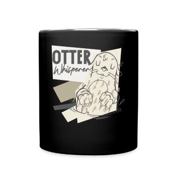 Otter Otter Whisperer - Tasse einfarbig - Schwarz - Vorne