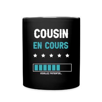 Aktueller Cousin zukünftiger Cousin Mann Geschenk Cousin - Tasse einfarbig - Schwarz - Vorne