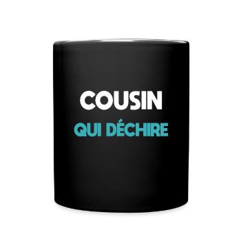 Cousine reißt Cousine Geschenk - Tasse einfarbig - Schwarz - Vorne