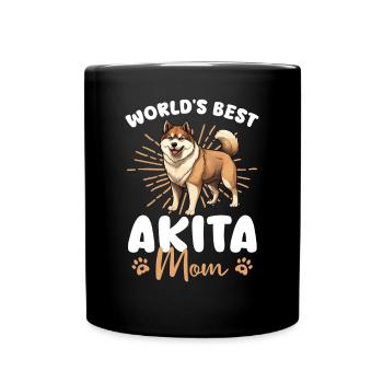 Akita Groovy Akita Mom - Tasse einfarbig - Schwarz - Vorne