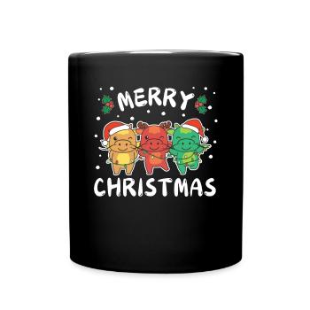 Joyeux Noël Doux Dragon Noël - Mug uni - noir - Devant