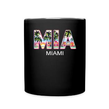 Miami Mia Miami – Ambiance tropicale pour les fans des États-Unis - Mug uni - noir - Devant