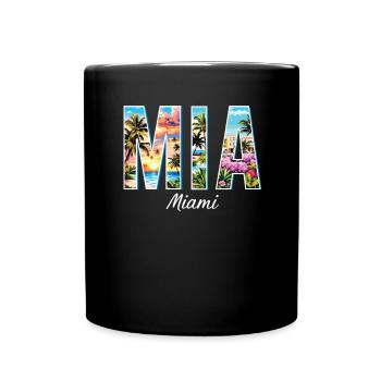 Miami Mia Miami – Ambiance tropicale pour les fans des États-Unis - Mug uni - noir - Devant