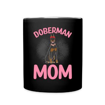 Doberman Mom Écharpe Doberman - Mug uni - noir - Devant
