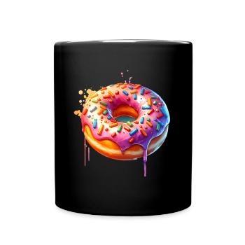 Donut - Tasse einfarbig - Schwarz - Vorne