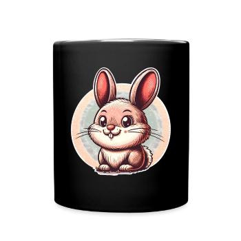 Rabbit Rabbit - Full Colour Mug - black - Front
