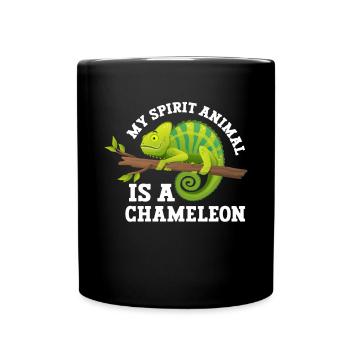 Chameleon Gifts - Tasse einfarbig - Schwarz - Vorne